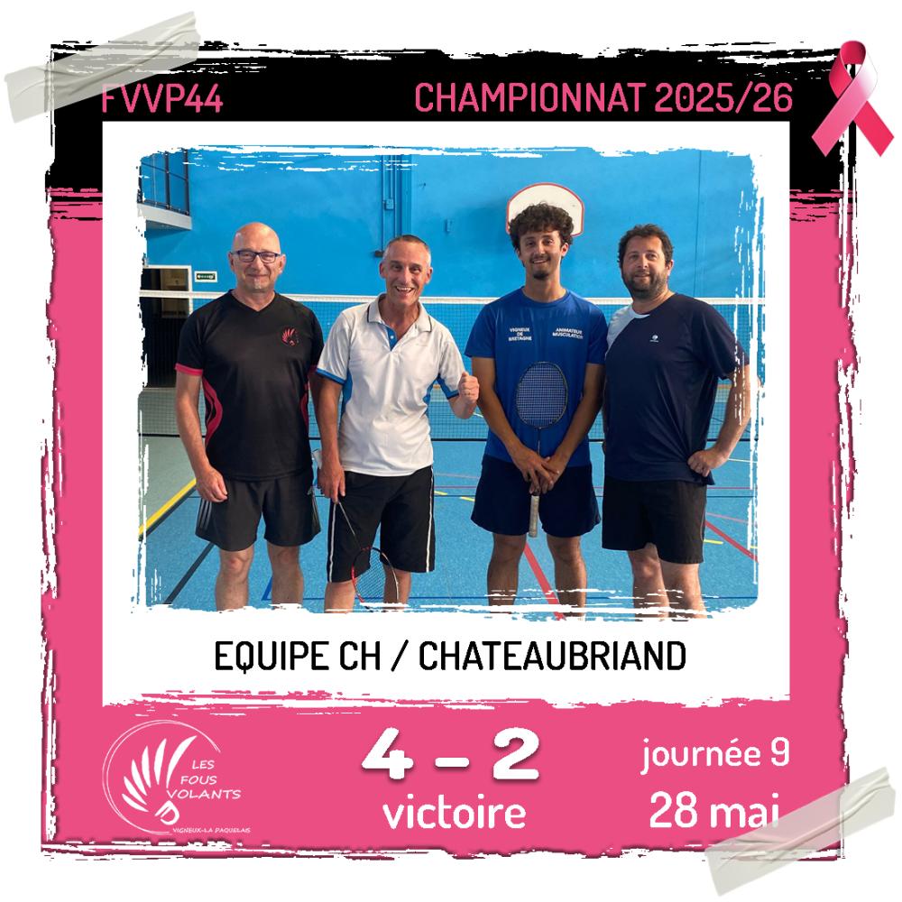 Rencontre J9 de la CH : Vigneux contre Chateaubriand (victoire)